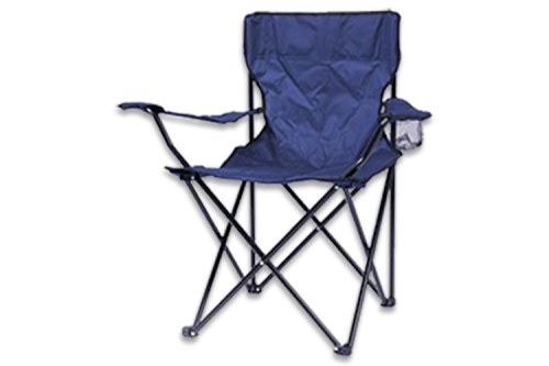 Totally Home Strong Frame Foldable Camping Chair With Carry Bag - Blue