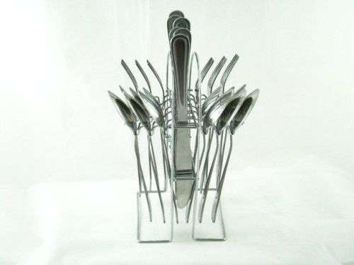 Totally Home 24 Piece Stainless Steel Cutlery Set & Rack
