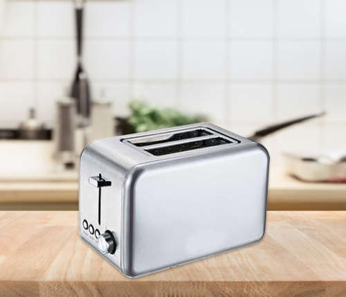 Totally Home Premium Quality 2 Slice Rectangle Electric Toaster - Brush