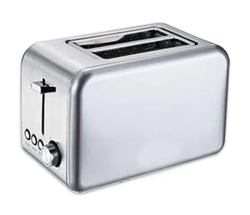 Totally Home Premium Quality 2 Slice Rectangle Electric Toaster - Brush