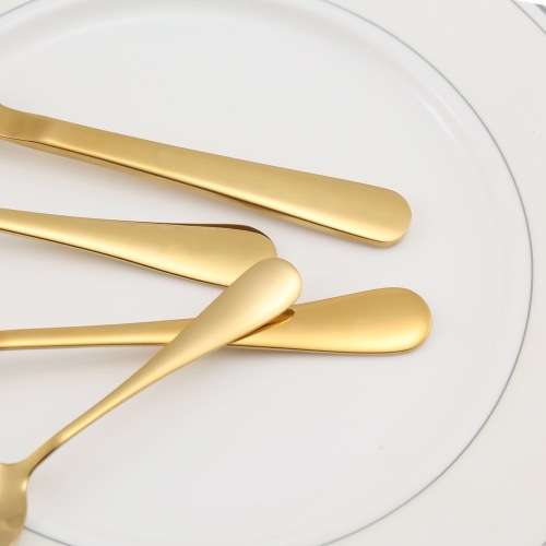 LMA-24 Piece Cutlery Set & Storage Case - Polished Gold Finish