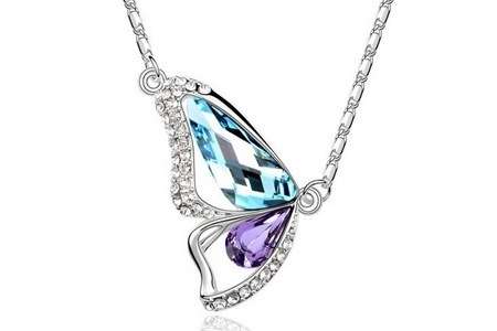 Swarovski Elements 925 Necklace with Butterfly Design