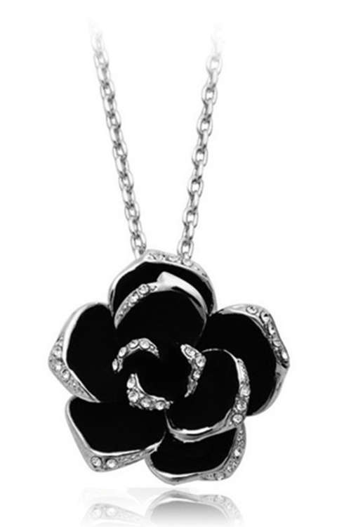 New Style Rose Necklace Made With Swarovski Elements
