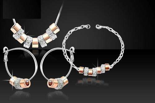 9 Ring Series Necklace Bracelet Earrings Set