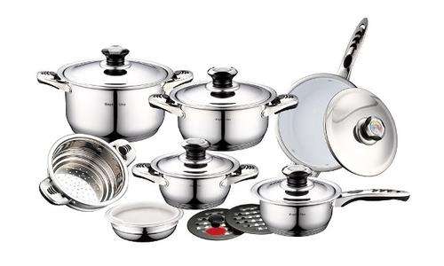 (18 pcs finest grade material) Stainless Steel Cookware Royalty Line ( Switzerland ) 100% Authentic