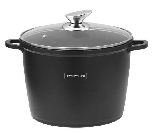 Royalty Line RL-AD24M 24cm Marble Coating Deep Stock Pot Casserole With Lid