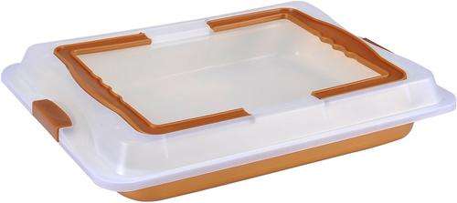 Royalty Line RL-OBT Marble Ceramic Coating Oven Tray with Plastic Cover ( ZAR 749 )