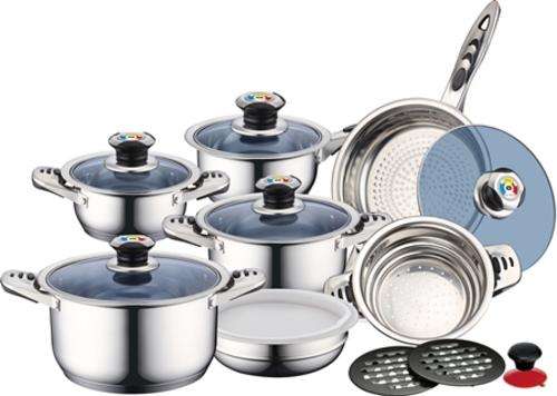 Royalty Line 16-Piece Stainless Steel Cookware Set ( 100% Authentic )