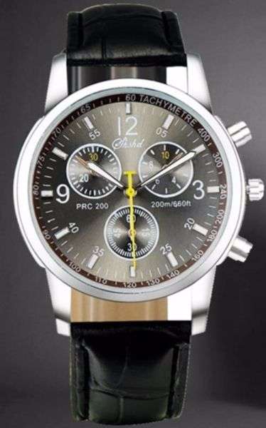 PRC200 Watch | **Black croc embossed PU leather ** **BARGAIN**