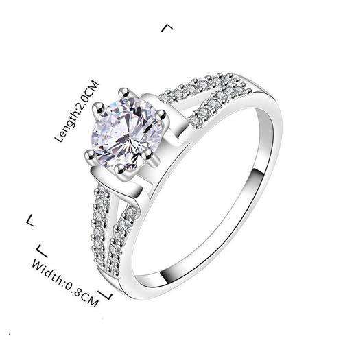 **Exquisite Single Solitaire with Accent diamonds White Gold Diamond Engagement Ring**