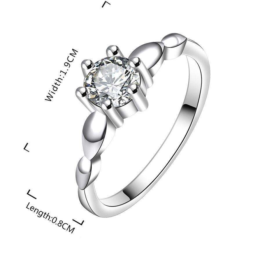 **Dainty Single Soltaire White Gold Diamond Engagement Ring**