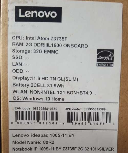 LENOVO IDEAPAD 100s IN BOX
