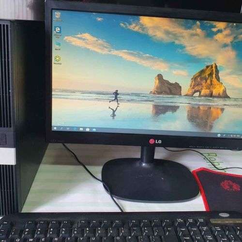 Hp RP5810 , complete setup, CORE I5 , 120GB SSD , 320GB HDD, 4GB RAM, 20 inches led screen