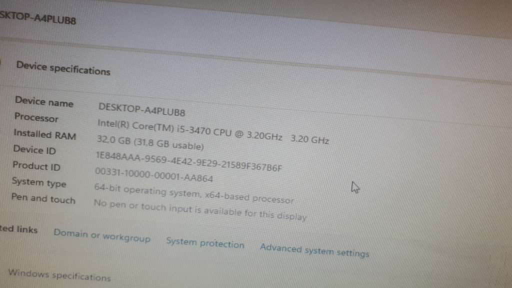 MOTHERBOARD , CORE I5 , 32GB RAM, 500GB HDD