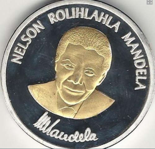 Nelson Mandela robben island 24k gold clad coin