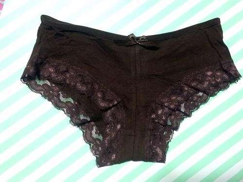 Cotton Underwear with lace trim - bikini