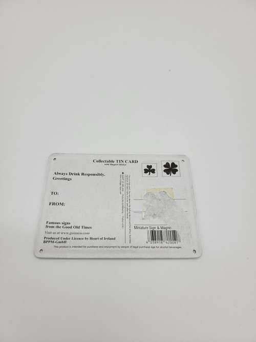 Guinness Collectible Tin Card