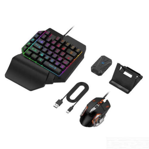 MIXPRO 4 IN 1 Mobile Game Combo Pack for Android and iOS (Keyboard and Mouse) - Open Box