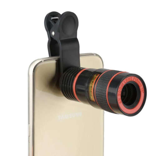 Universal 8x Zoom Telescope Camera Lens with Clip for Smartphone & Tablets