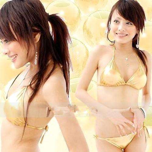 Metallic Gold Bikini Set