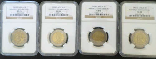 2008 South African Mandela 90th Birthday 5 Rand set