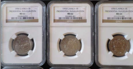 1994 South Africa Presidential Inauguration 5 Rand set