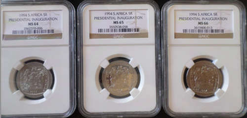 1994 South Africa Presidential Inauguration 5 Rand set