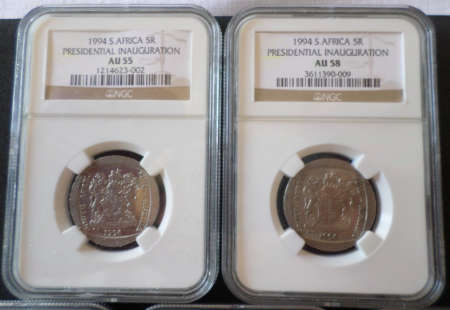 1994 South Africa Presidential Inauguration 5 Rand set