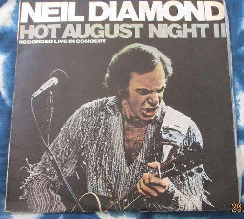 Neil Diamond Hot August Night Double LP Set Vinyl/LP