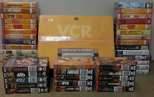 VCR and Video Collection incl James Bond (VCR unopened)