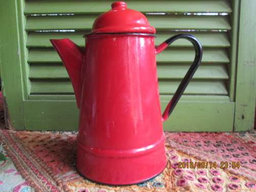 Red Coffee Pot - Made in Poland