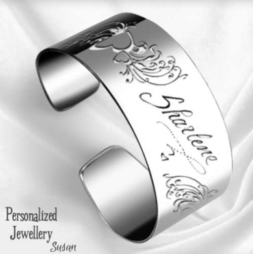 Personalized Open-Ended Bracelets: Heart Design