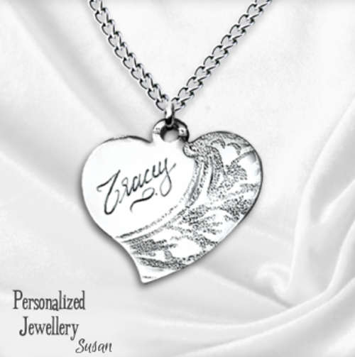 Personalized Victorian Style Pendant with Plated Chain