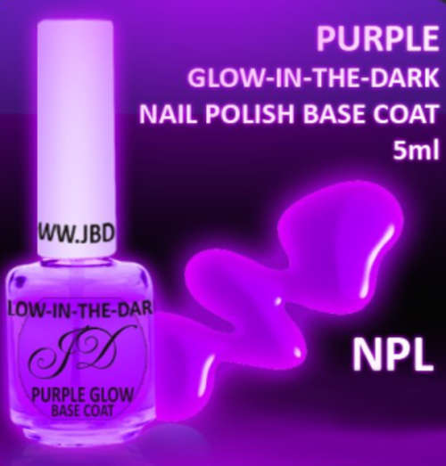 Glow-in-the-Dark Nail Polish Base Coat: Purple