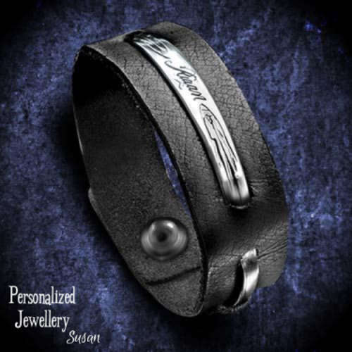 Personalized Urban Leather Strap: Burnt