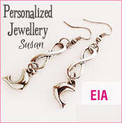 Infinity Symbol Earrings with Dolphin Charm