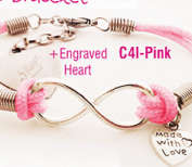 Infinity Bracelet: Infinity Symbol with Engraved Heart