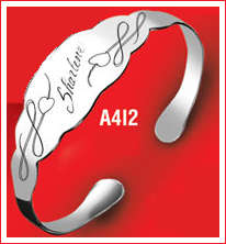 Personalized Cuff Bracelet with Infinity Symbol
