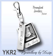 "Your Story" keyring with date plate, photo and engraving