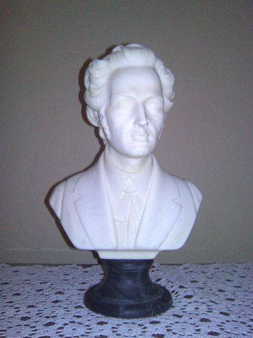 1945 LE RON BUST, CHOPIN!! VERY DETAILED 23cm x 14cm, LOW START!!