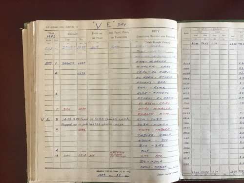 SAAF PILOT WW2 logbook.