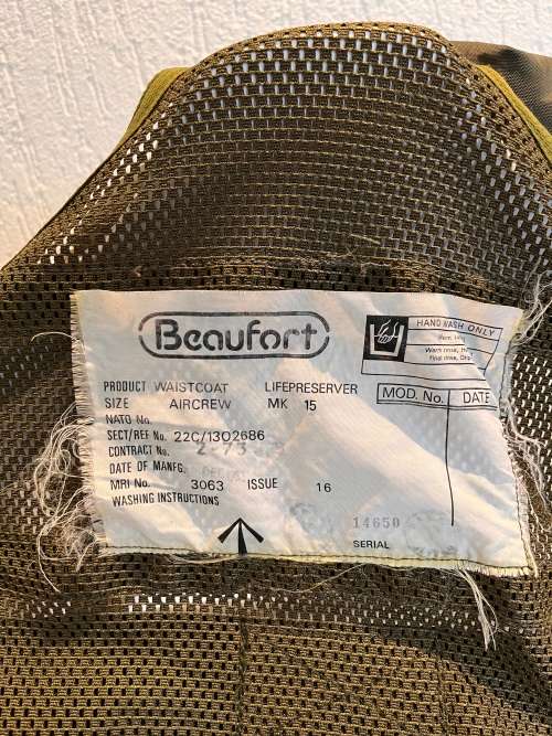 SAAF BORDER WAR LIFE JACKET BEAUFORT MK15