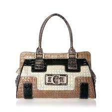 THREE TONE GUESS HANDBAG