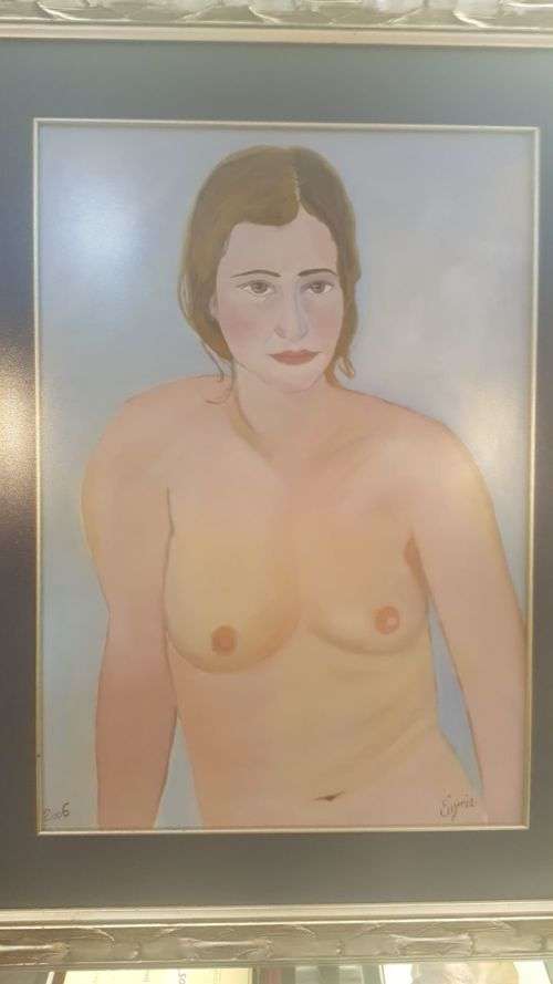 Framed Eugenia oil on board 610 x 440