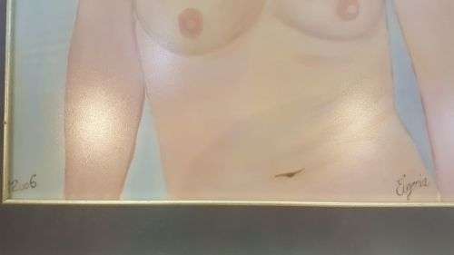 Framed Eugenia oil on board 610 x 440