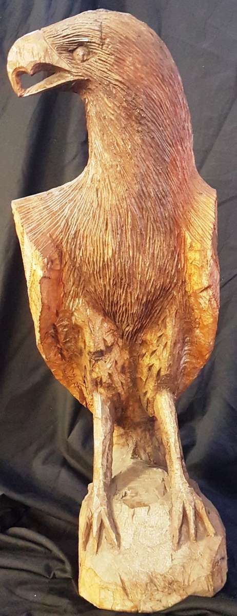African large eagle wooden carving