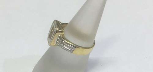 Yellow and White Gold Dress Ring