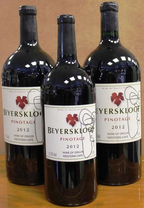 Beyerskloof Pinotage wine 2*5L & 1*3L all signed by "BRETT SCHULTZ"
