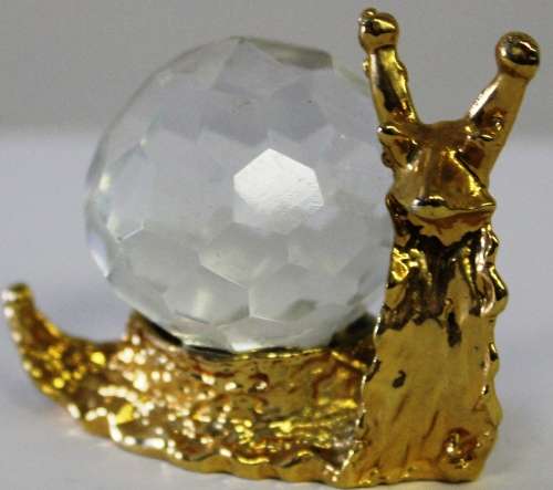 Glass ball snail figure