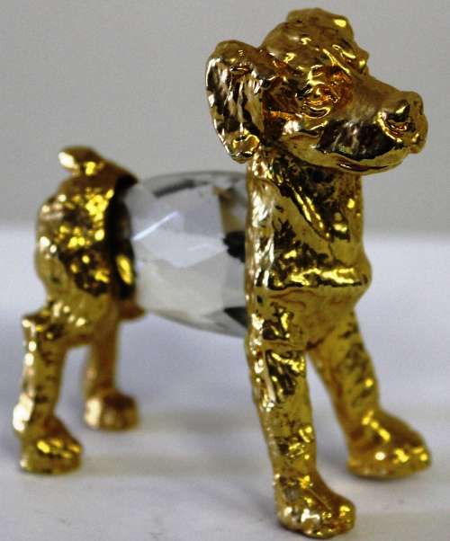 Glass-ball Dog figure
